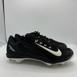 NIKE LUNARLON VAPOR PRO BSBL METAL CLEATS MENS 8.5 BLACK/WHITE 683895-010